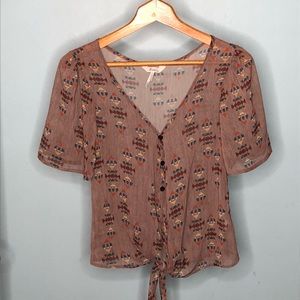 • Front Tie • Aztec • Tribal • Blouse